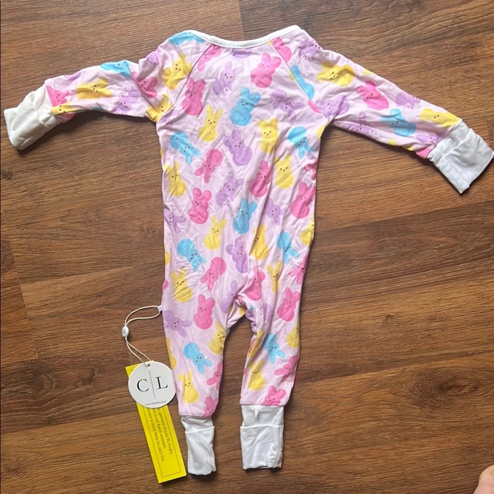 NWT Caden Lane One Piece Easter Pajama - Peep Bunny Marshmallows - Picture 6 of 6